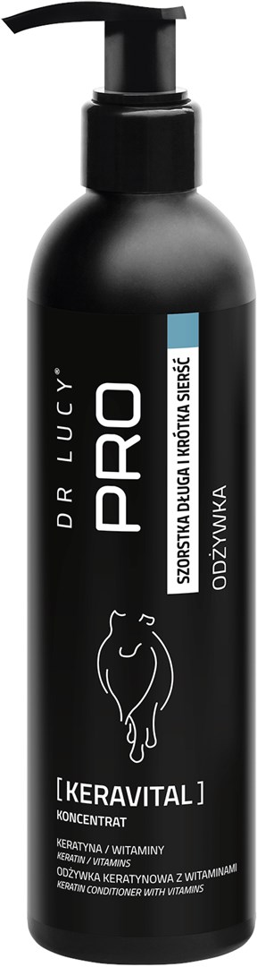 DR LUCY - PRO KERAVITAL 250 ML - Balzam s keratinom in vitamini za pse z dolgo, grobo dlako