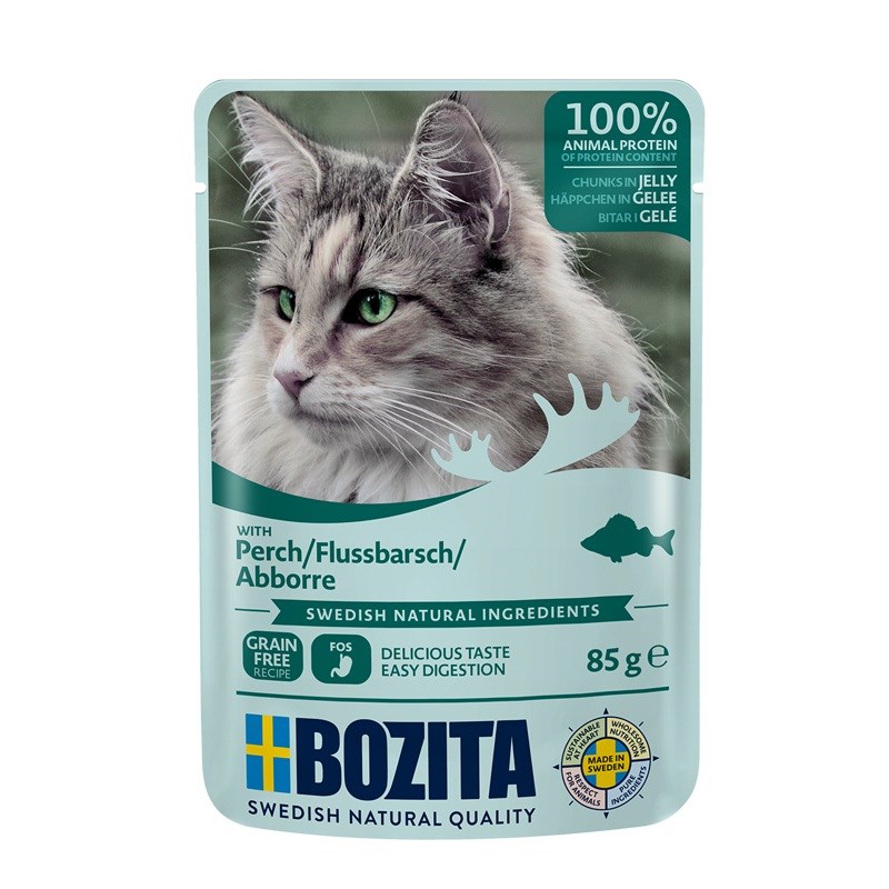 BOZITA mokra hrana za mačke z ribo v omaki 85 g