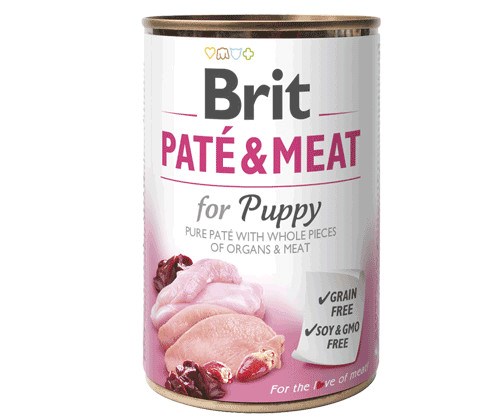 BRIT Paté & Meat Puppy Piščanec - Mokra hrana za pse - 400 g
