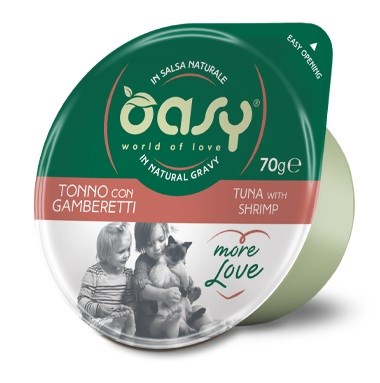 OASY More Love, mokra hrana za mačke, Tuna z rakci, 70 g