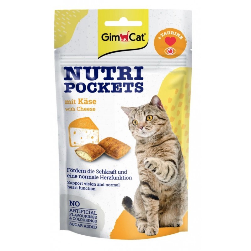 GimCat Nutri Pockets priboljški za mačke, sir, 60g