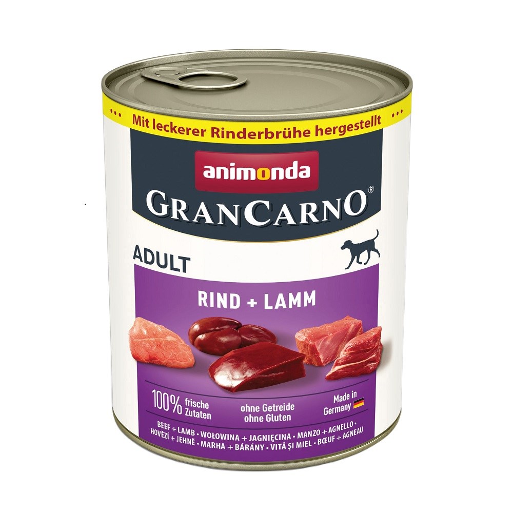 Animonda GranCarno Original govedina z jagnjetino - mokra hrana za pse (800g)