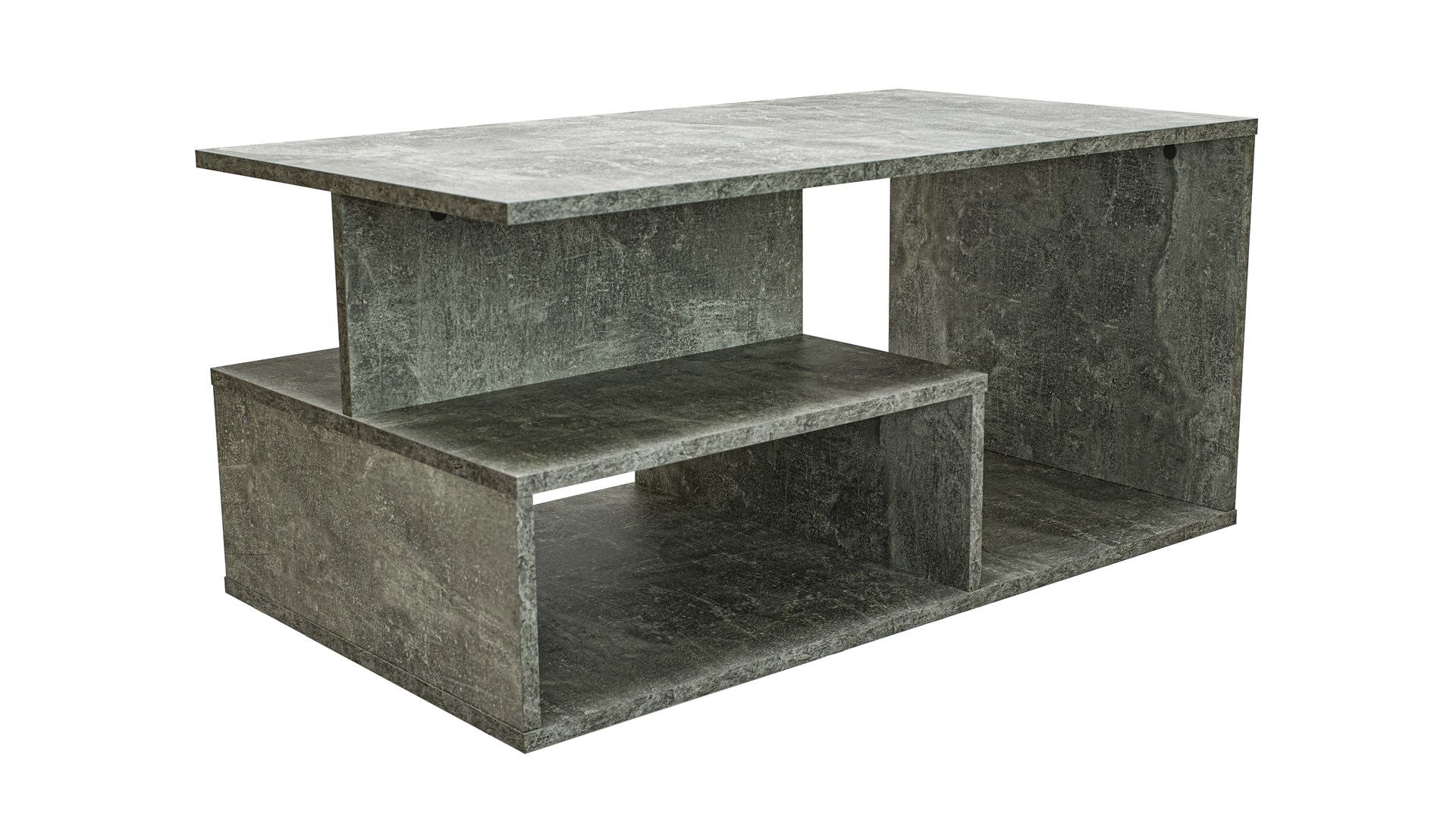 Klubska mizica TOH PRIMA BETON, nepravilna oblika, 1 noga, taupe