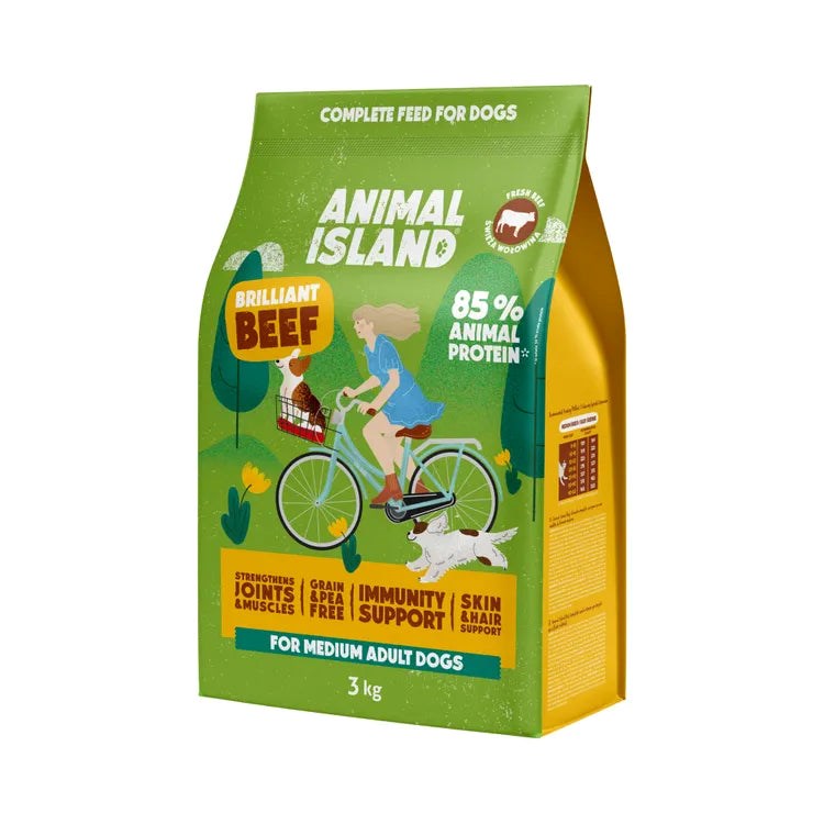 ANIMAL ISLAND Brilliant Beef - suha hrana za pse - 3 kg