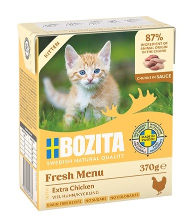 BOZITA Fresh Menu Kitten Chunks v omaki - mokra hrana za mačke - 370g