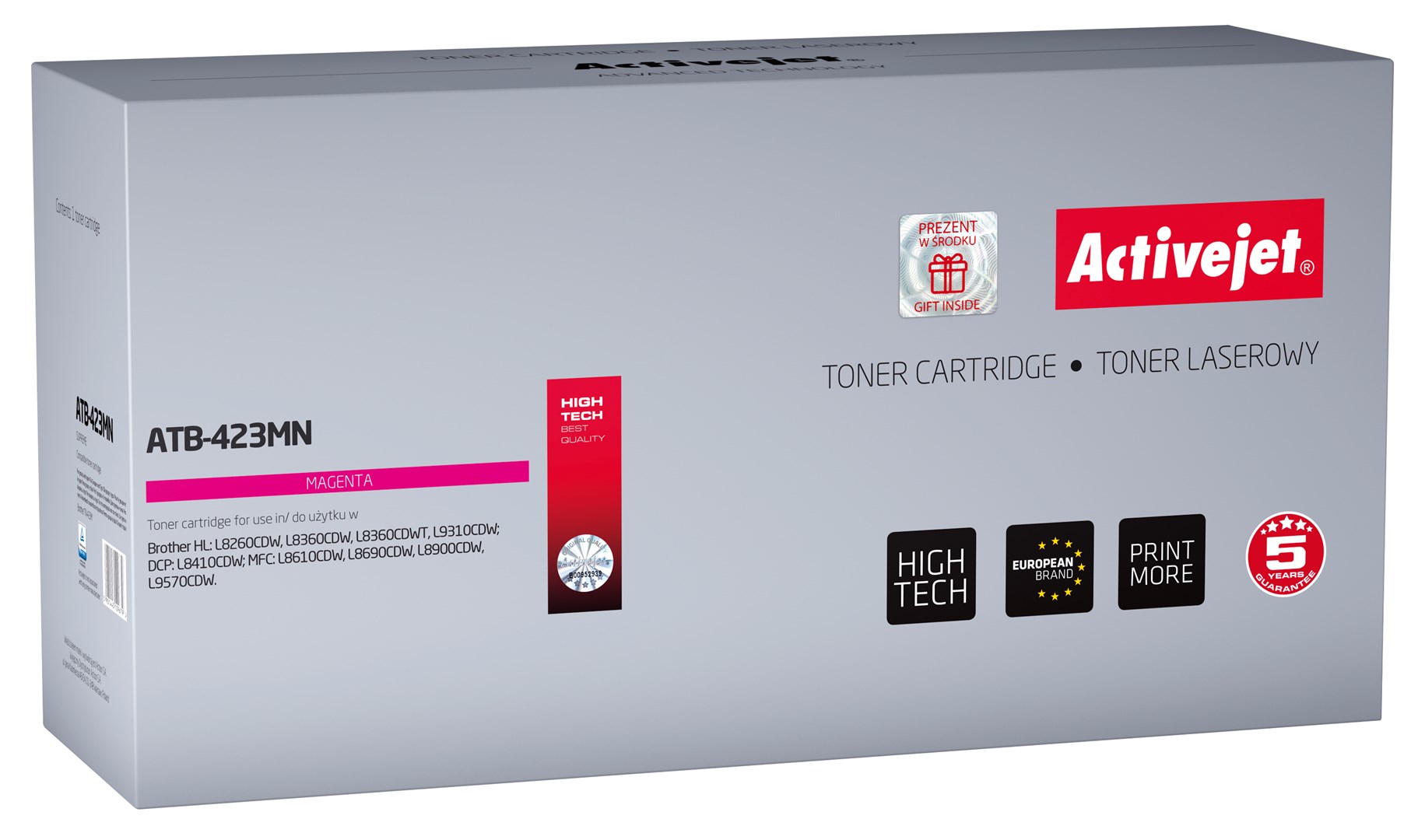 Activejet ATB-423MN toner (nadomestni za Brother TN-423M), magenta, 4000 strani