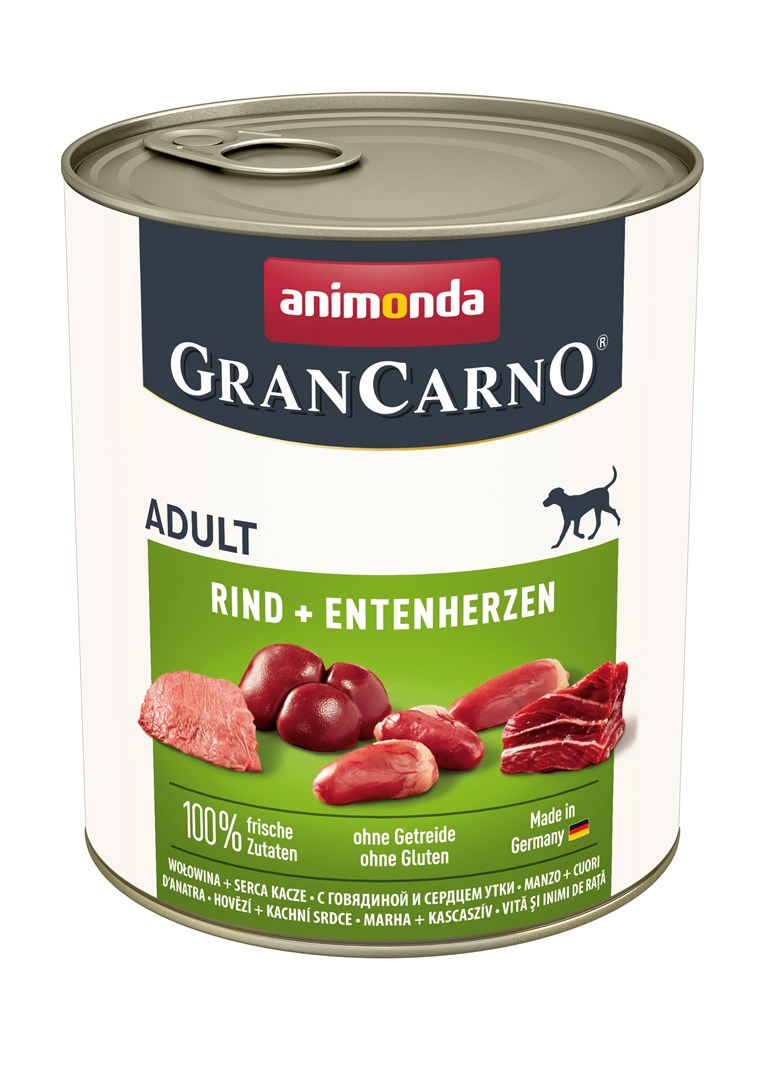 Animonda GranCarno Beef & Duck Hearts - mokra pasja hrana - 400g