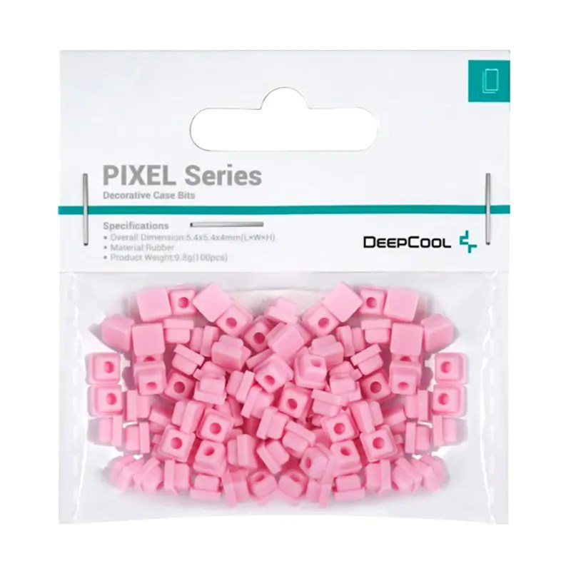 DeepCool PIXEL R-PIXEL-PK100-G-1 gumijasti univerzalni podstavki, 100 kos, roza
