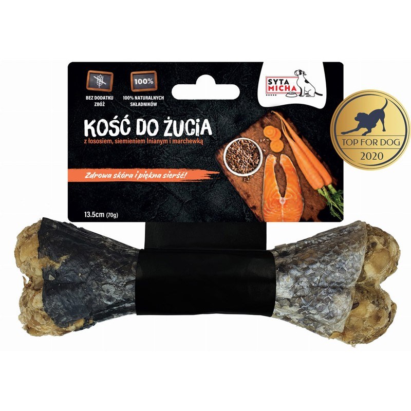 Pasje priboljšek SYTA MICHA - kost za sijočo dlako, 13,5 cm