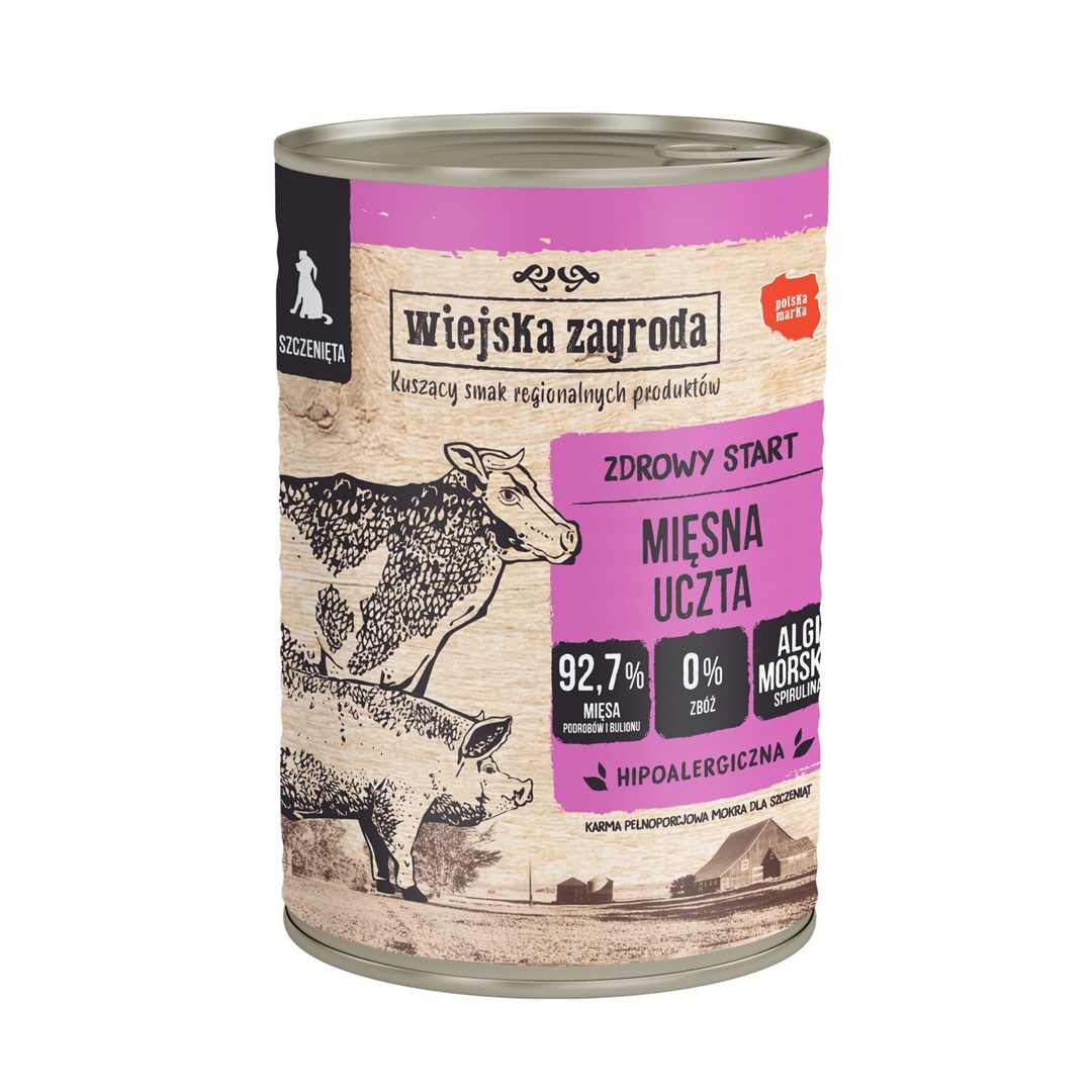 Pasja mokra hrana WZA Piščanec z jagnjetino, 800 g