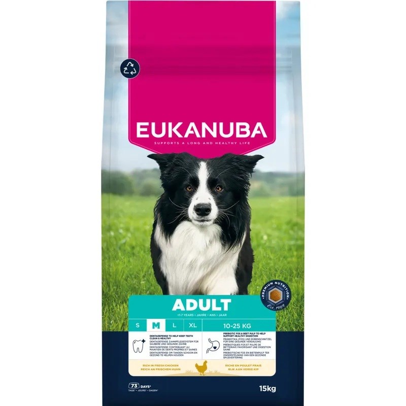 EUKANUBA Premium Nutrition Adult Medium Breed Chicken - suha hrana za pse - 15kg