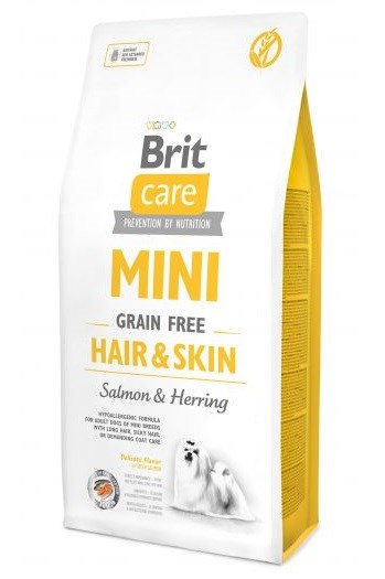 BRIT Care Mini Hair&Skin Losos&Sardela - suha hrana za pse - 7 kg