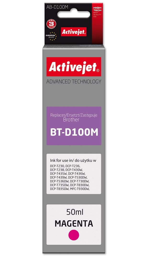 Activejet AB-D100M združljiva kartuša za Brother, magenta (50 ml)