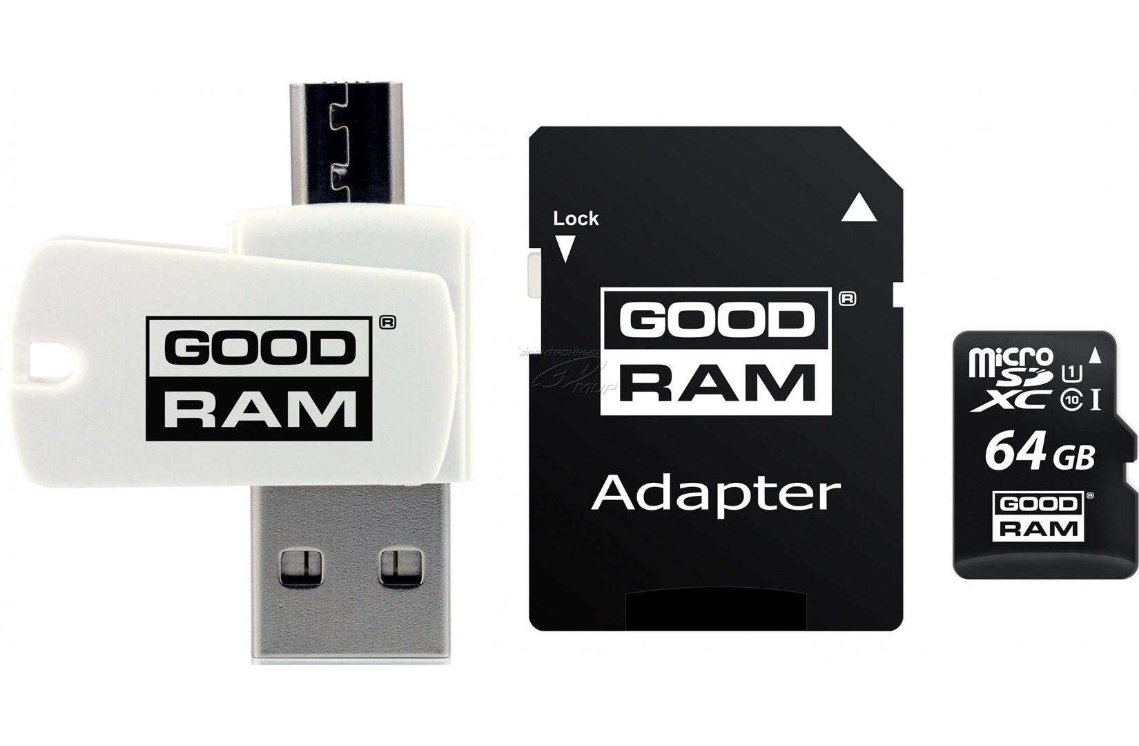 Goodram M1A4-0640R12 spominska kartica 64 GB MicroSDXC Class 10 UHS-I + čitalnik kartic