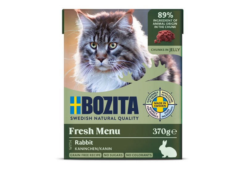 BZT Mokra hrana za mačke, zajec v omaki, 370g