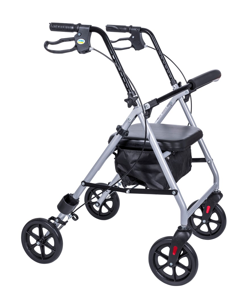 MDH Stojalo na 4 kolesih, aluminij, črno, 136 kg