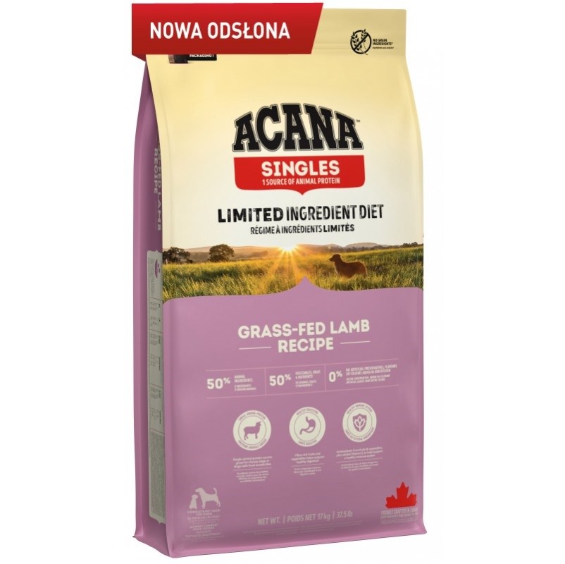 ACANA Singles Grass-Fed Lamb pasja hrana 17kg