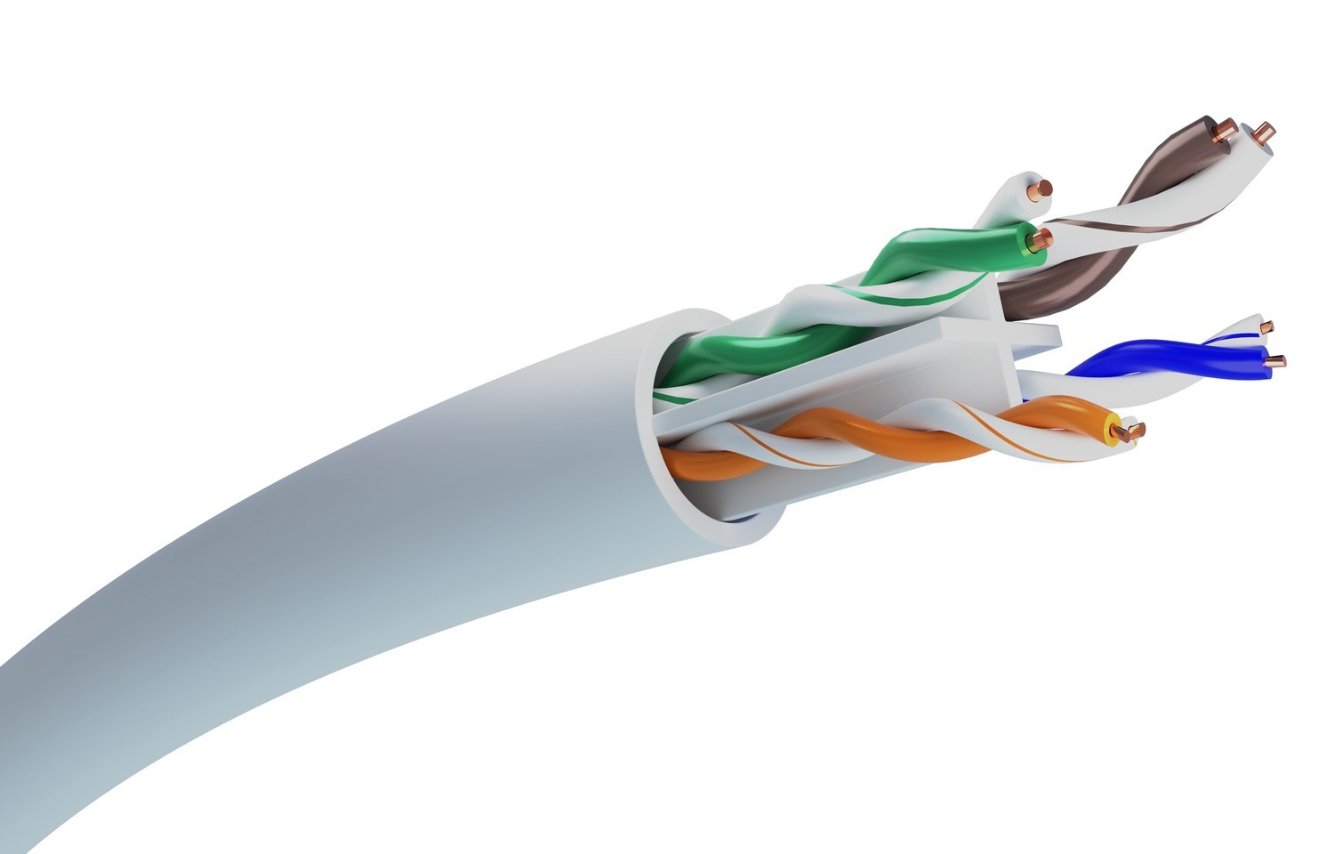 Omrežni kabel Extralink CAT5E U/UTP V2, notranji, 100m, siva