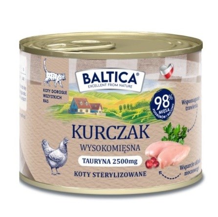 BALTICA Smaki regionów Piščanec - Mokra hrana za mačke, 185g