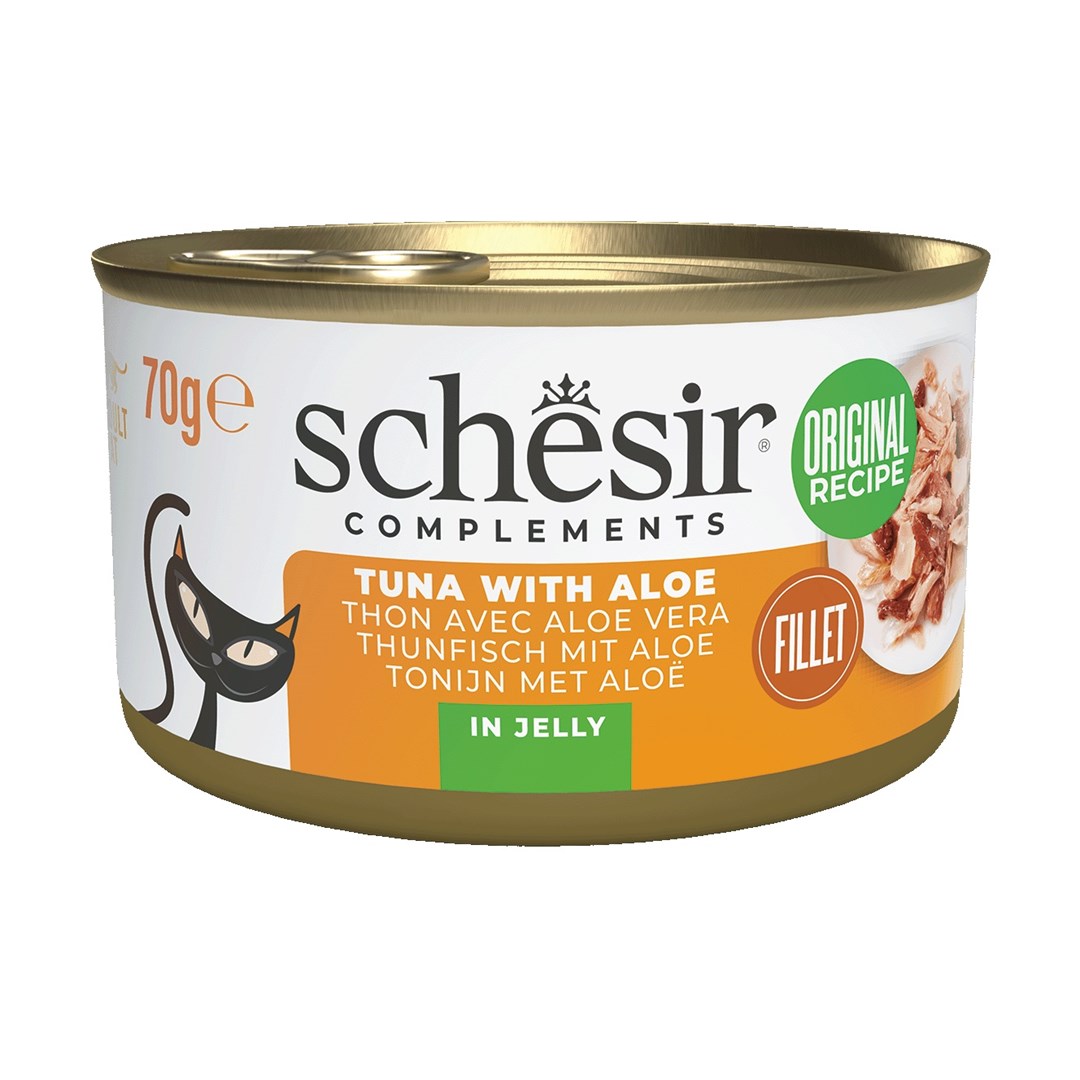 SCHESIR Complements Tuna z alojo v želeju - mokra hrana za mačke - 70g