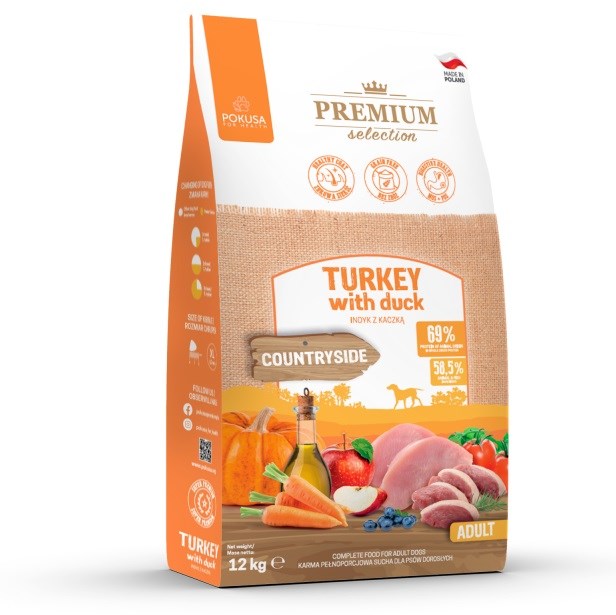 POKUSA Premium Selection Adult Turkey with duck - suha hrana za pse - 12kg