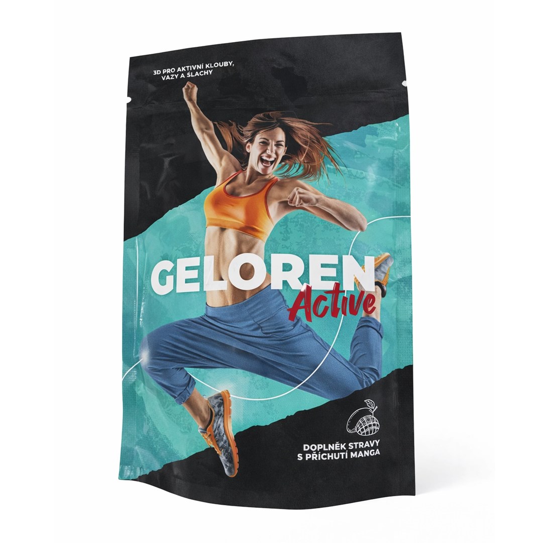 GELOREN Active Mango - Žvečljivi bonboni za sklepe s kolagenom in vitaminom C (410 g)