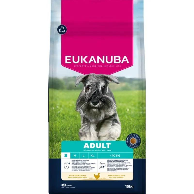EUKANUBA Premium Nutrition Adult Small Breed Piščanec, suha hrana za pse, 15kg