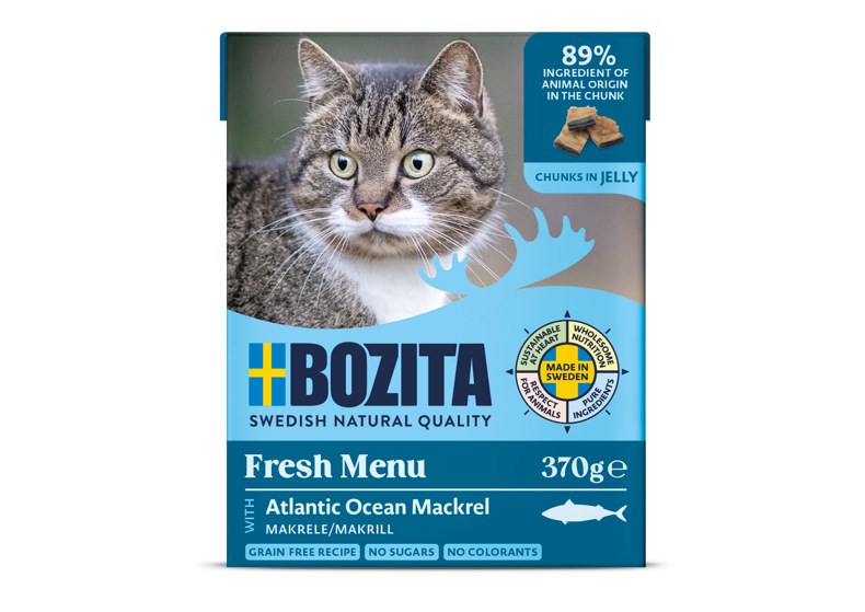 Bozita Mokra hrana za mačke z makrelo v želeju, 370g