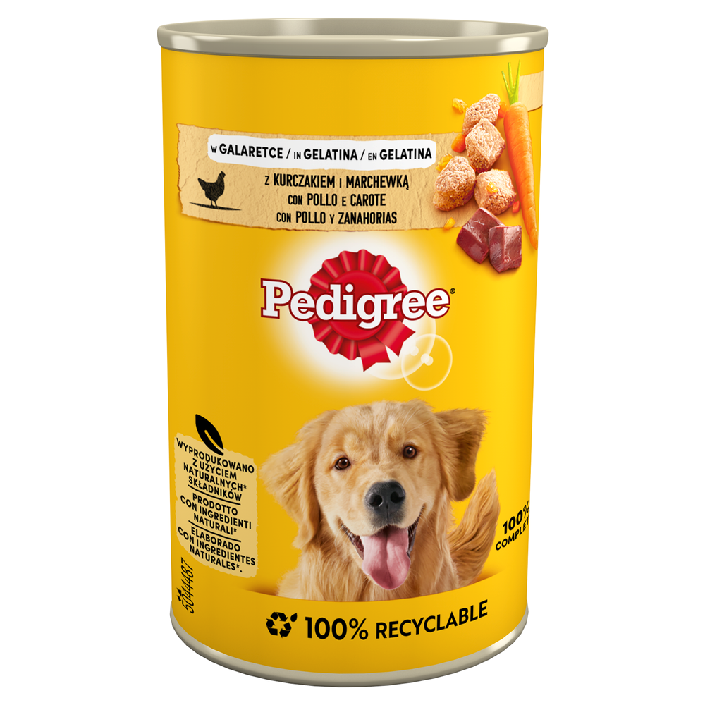 Pedigree hrana za pse s piščancem in korenjem v omaki 400g (konzerva)