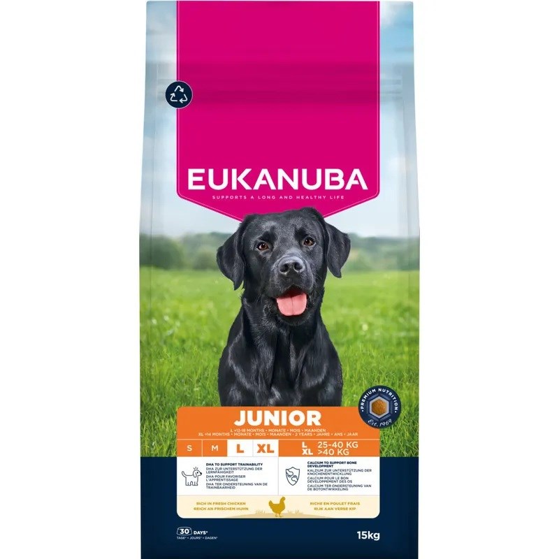 EUKANUBA Premium Nutrition Puppy Junior & Giant Breed Piščanec - suha hrana za pse - 15kg