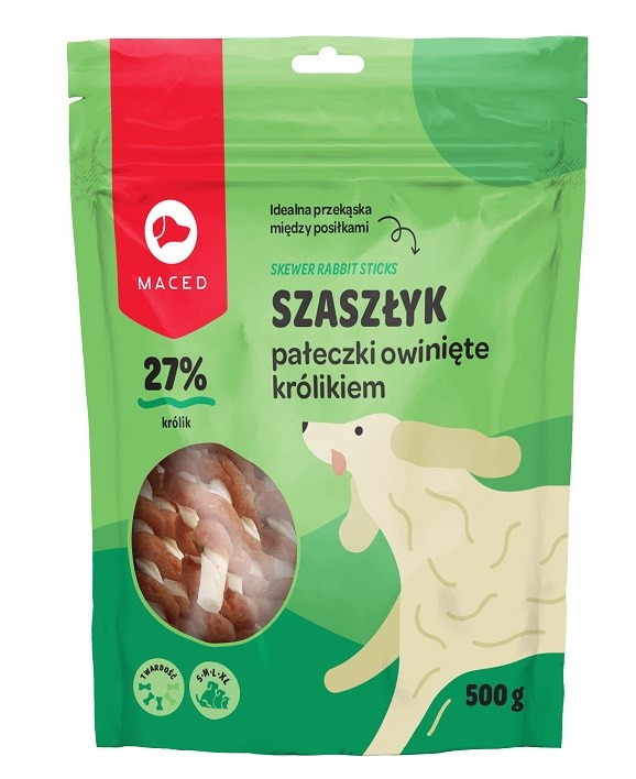 MACED Sirove paličice s kunčjim mesom - Pasja priboljšek za žvečenje, 500 g