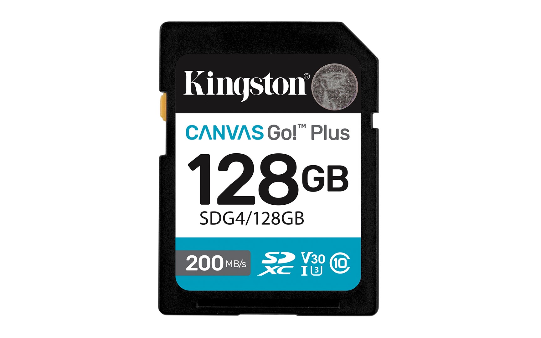 Kingston Canvas Go! Plus 128GB SDXC pomnilniška kartica, 200MB/s, C10, UHS-I, U3, V30
