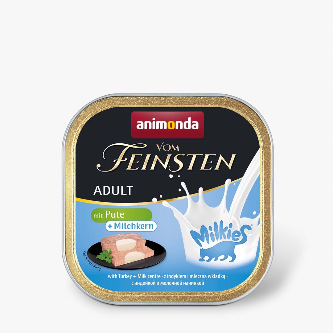 Animonda Vom Feinsten mačja hrana, 100 g, s puranom in mlečnim nadevom