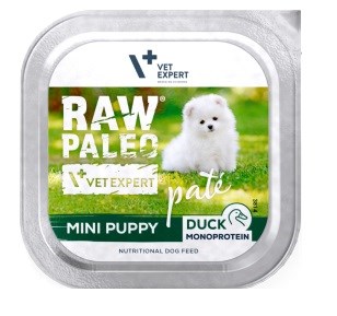 Mokre pasje hrane VETEXPERT Raw Paleo Pâte Mini Puppy Piščanec, 150g