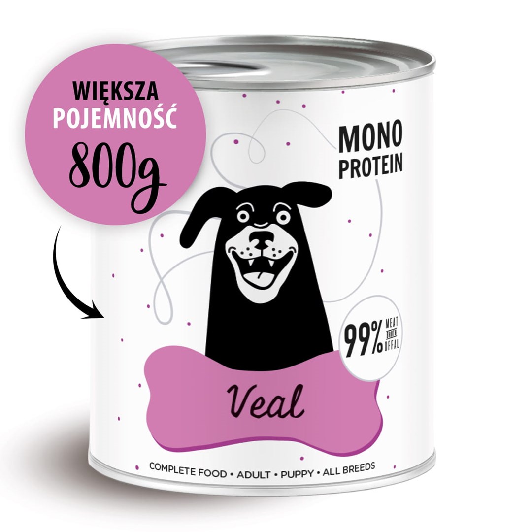 PAKA ZWIERZAKA Pepe – mokra hrana za pse, teletina, 800g