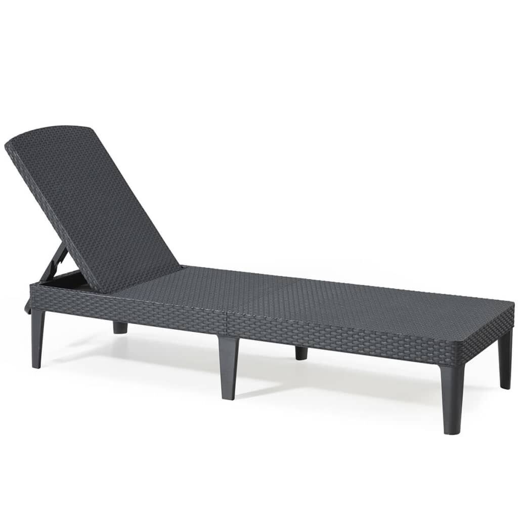 KETER POLY RATTAN LOUNGER JAIPUR GRAPHITE - Ležalnik