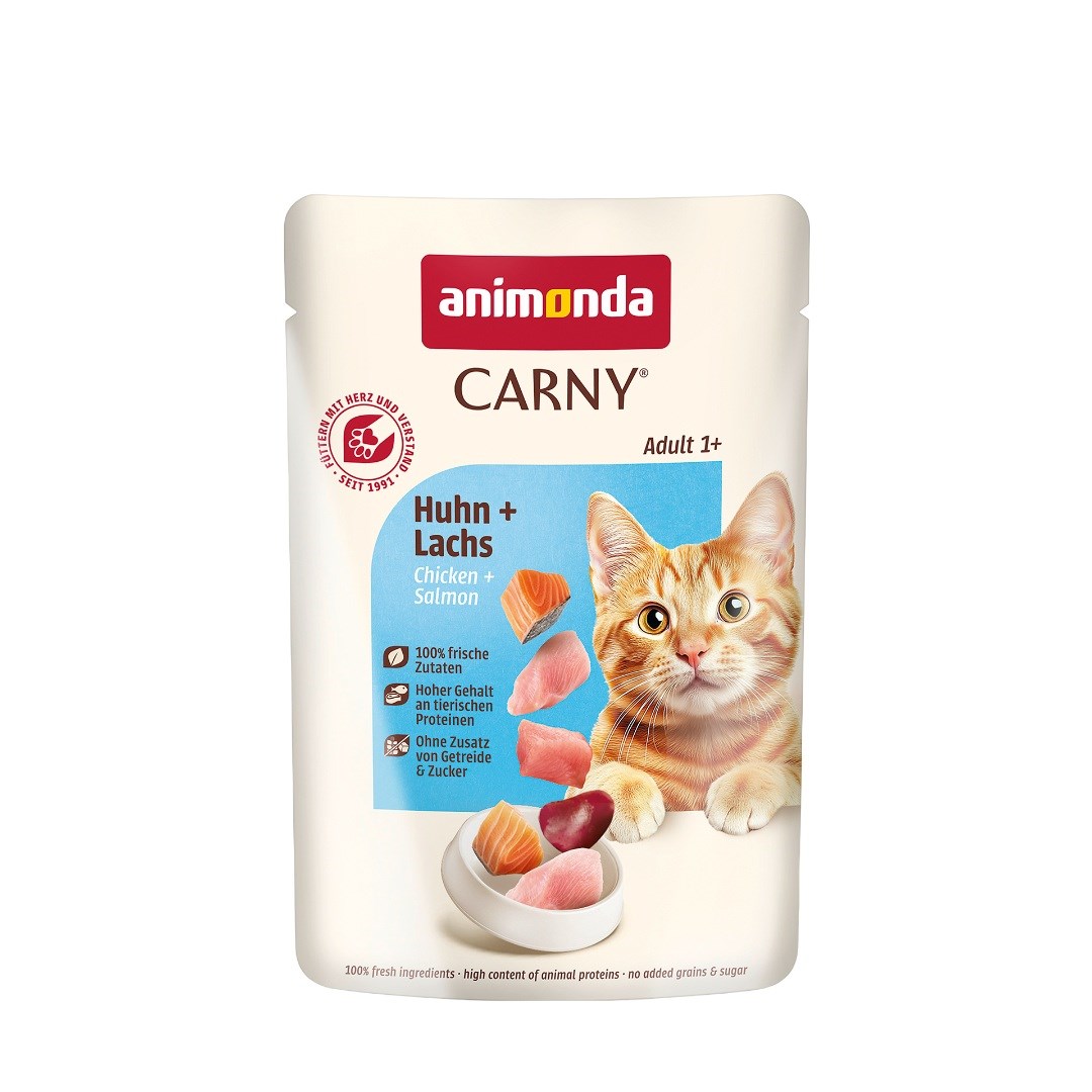 Animonda Carny Adult mokra hrana za mačke, piščanec in losos, 85g