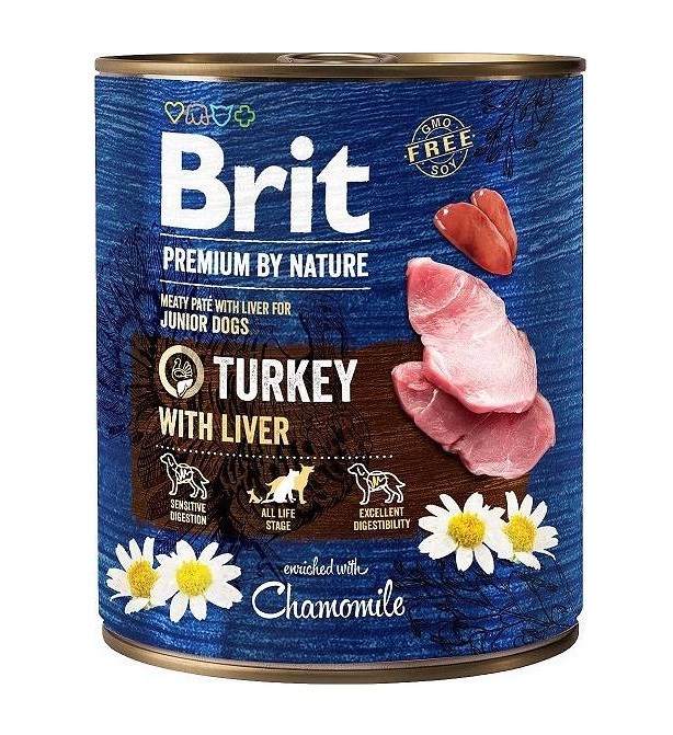 BRIT Premium by Nature Mokra hrana za pse s piščancem in jetri, 800g