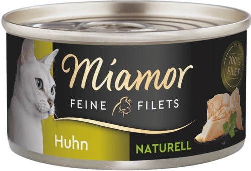 MIAMOR Feine Filets Naturell piščanec - mokra hrana za mačke, 80g