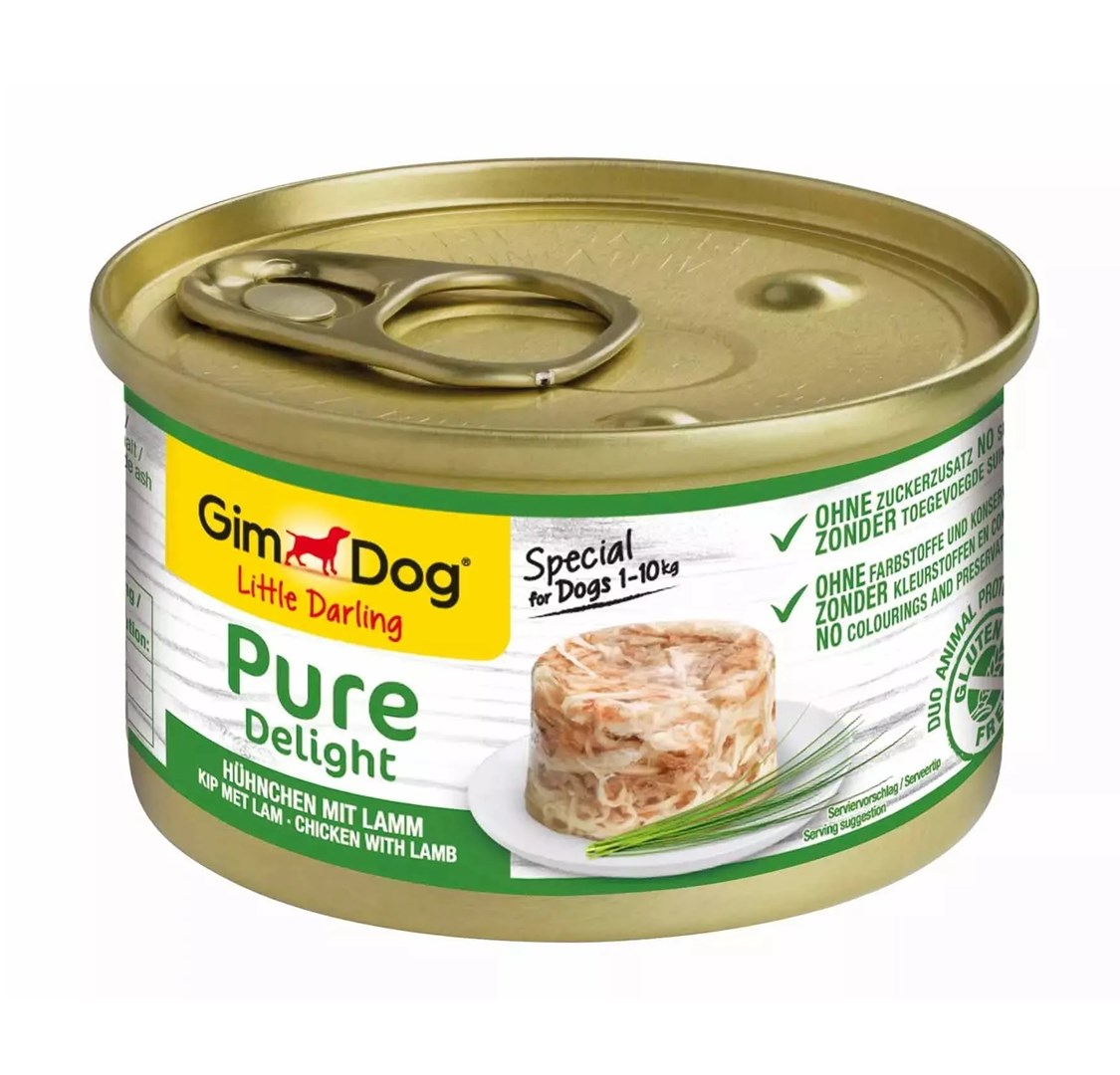 GIMDOG Little Darling Pure Delight piščanec z jagnjetino - mokra hrana za pse - 85g