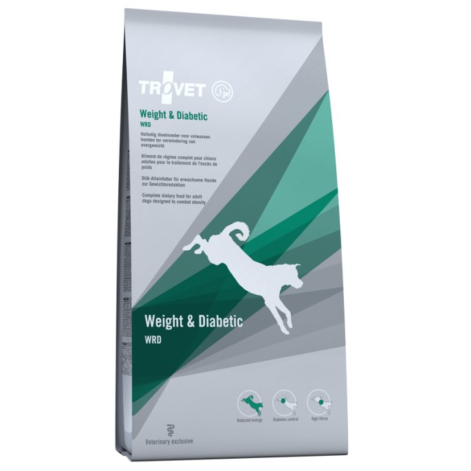 TROVET Weight & Diabetic WRD s piščancem - suha pasja hrana - 12,5 kg