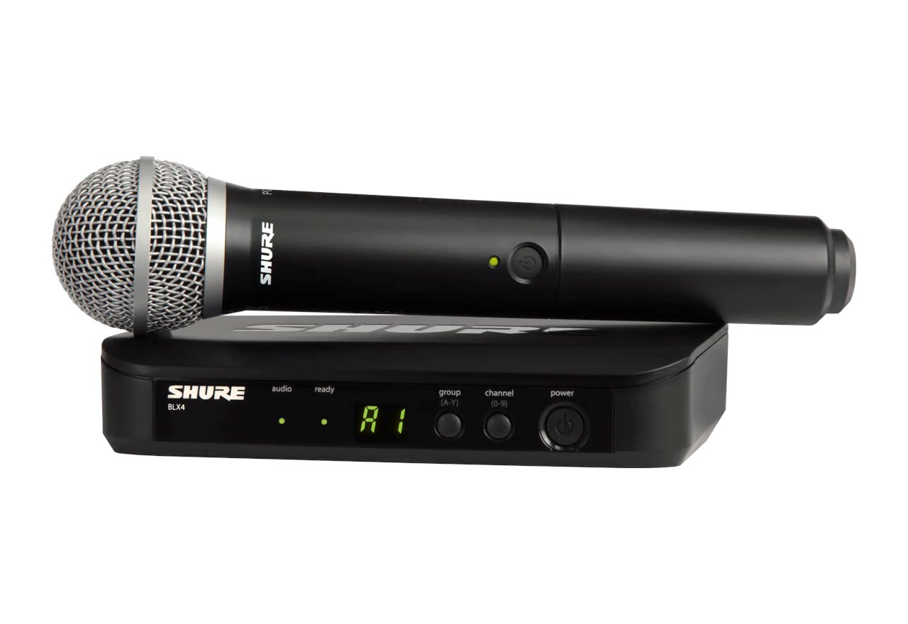 Shure BLX24E/PG58-H8E Brezžični vokalni sistem s PG58 mikrofonom, črn