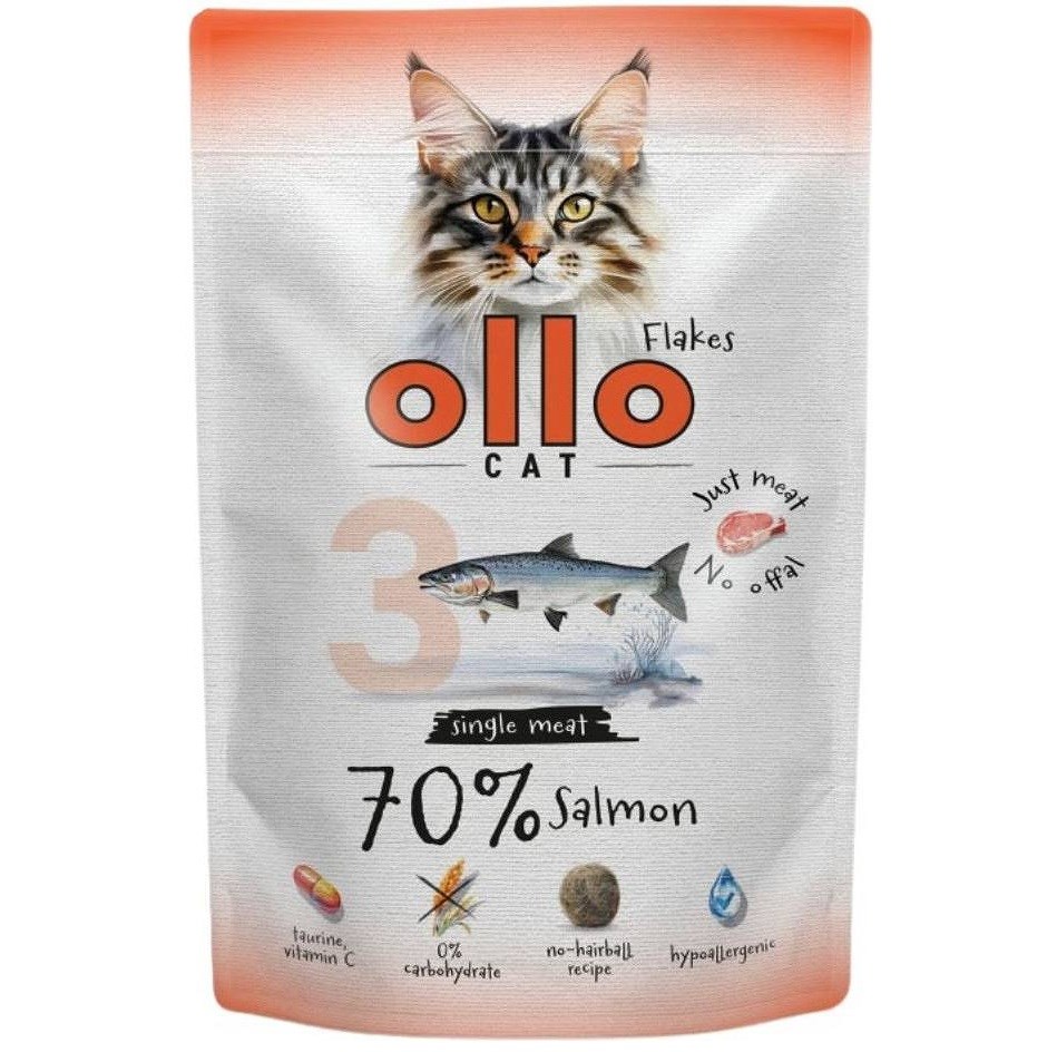 OLLO Cat Monobiałkowa mokra hrana - losos, 85g