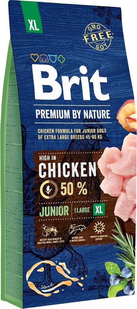 BRIT Premium by Nature Junior XL Chicken 15 kg - suha hrana za velike pasme psov