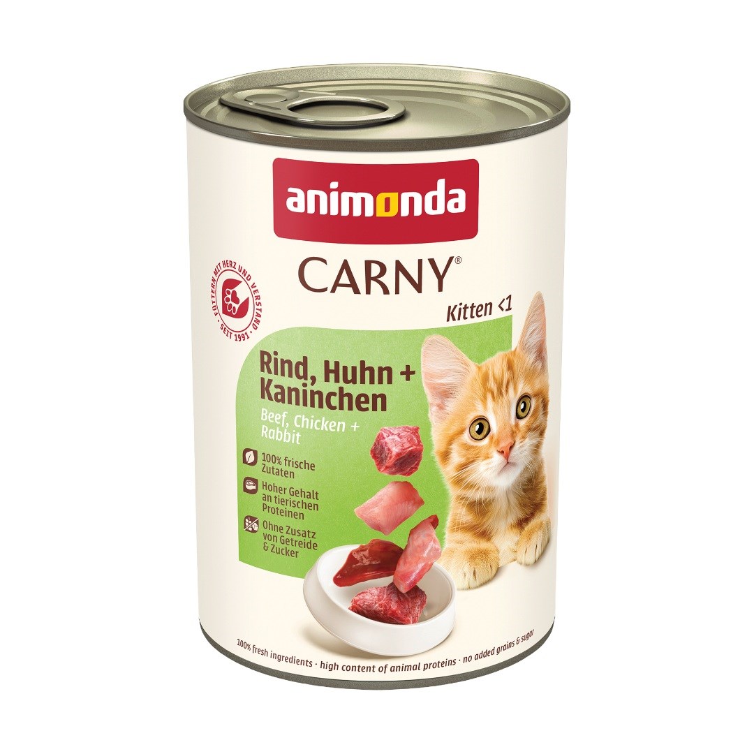 Animonda Carny hrana za mačke, 400 g (govedina, kunec, piščanec)