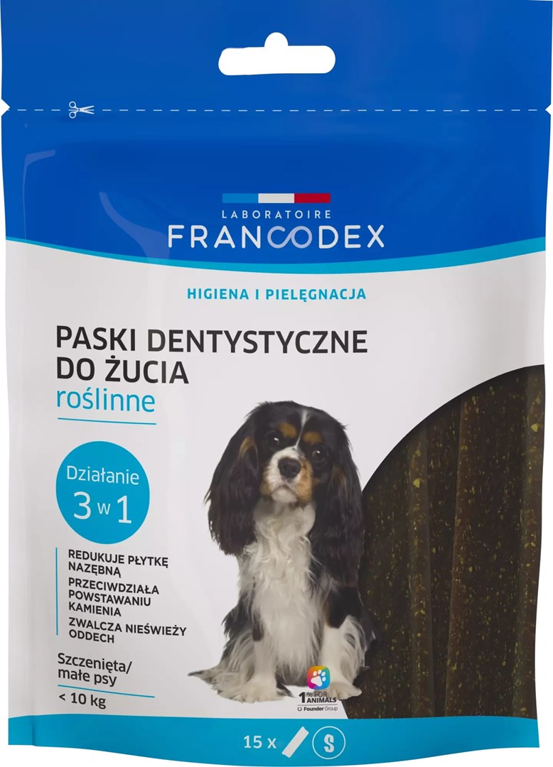 FRANCODEX Dental Strips S - pasja poslastica - 15 kosov