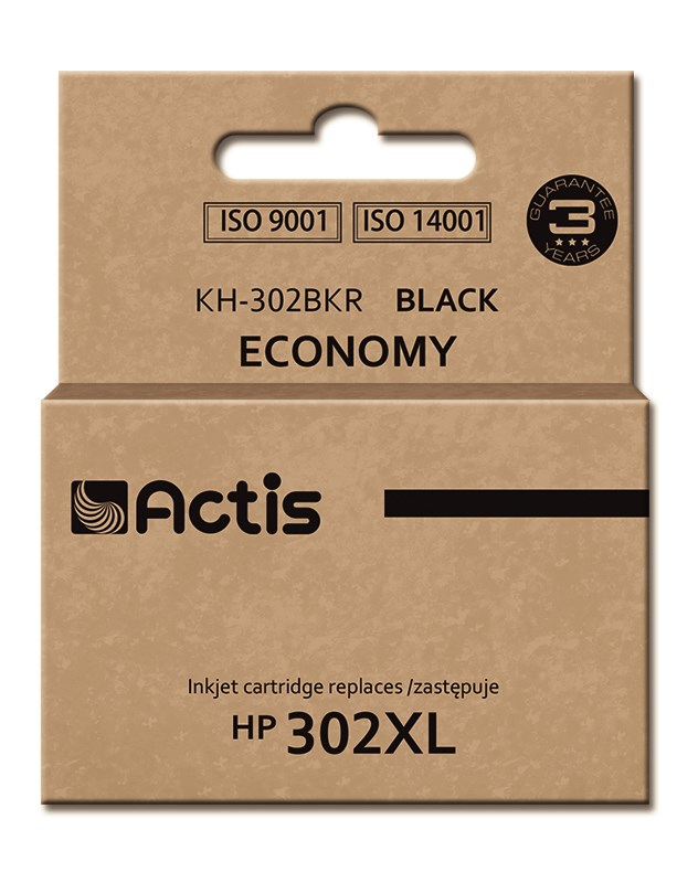 Actis KH-302BKR črno nadomestno črnilo (HP 302XL F6U68AE)