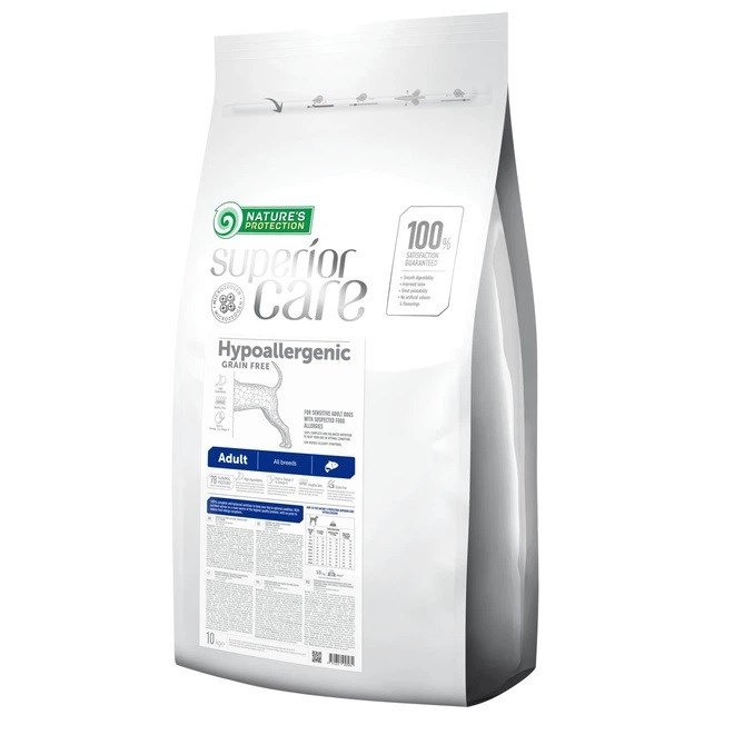 NATURE'S PROTECTION Superior Care Hypoallergenic Salmon suha pasja hrana - 10kg