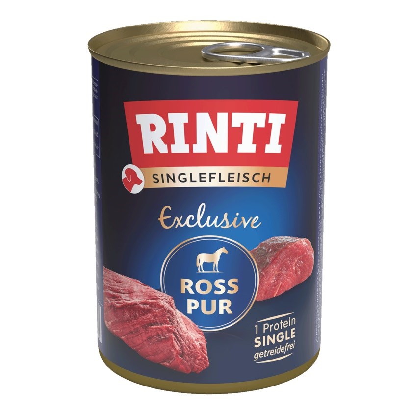 RINTI Singlefleisch Exclusive – mokra hrana za pse, konjsko meso, 400g