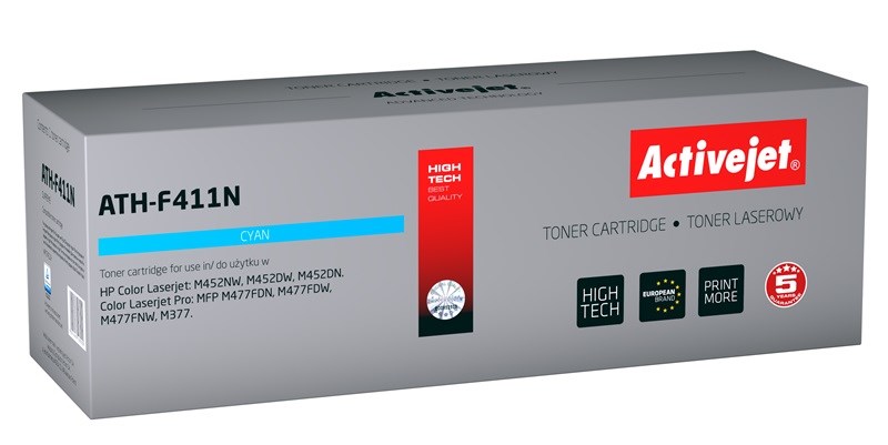 Activejet ATH-F411N Toner (nadomestni za HP 410A CF411A / Canon CRG 046 C) - cian